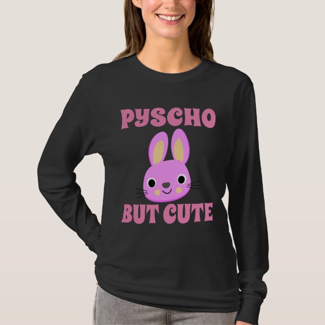 PSYCHO MAIS CUTE BUNNY LADIES T-Shirts (Devant)