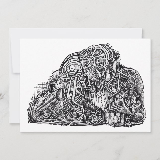 Psycho Warrior, par Brian Benson, Flat Card (Devant)