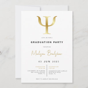 Psychologie moderne Graduation Party Invitation