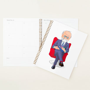 Psychologue en costume avec Bloc-notes assis