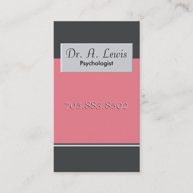 Psychologue et carte de visite Médicale - (Devant)