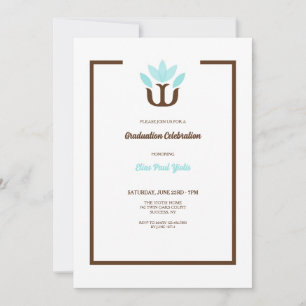 Psychologue Graduation Invitation Bleu