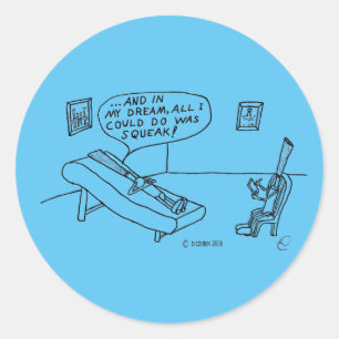 Psychologue Reed Sticker Rond Classique Blanc