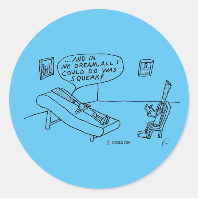 Psychologue Reed Sticker Rond Classique Blanc (Devant)