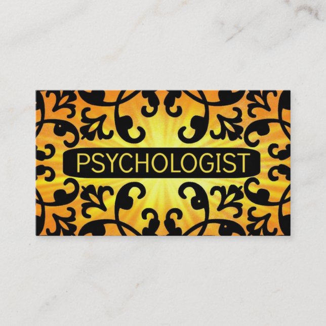 Psychologue Sunshine Damask Carte de visite (Devant)