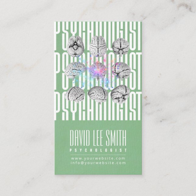 Psychologue Tipographyc carte de visite (Devant)
