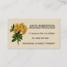 Psychologues Nomination Cartes de visite Floral