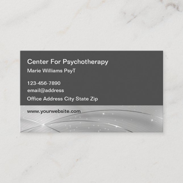 Psychothérapeute moderne Cartes de visite modifiab (Devant)