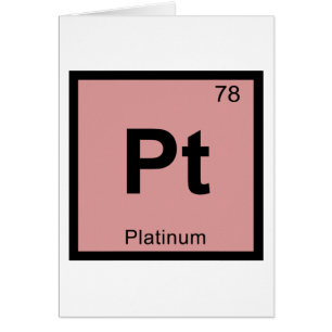 Pt - Chimie du Platine Symbole du Tableau Périodiq