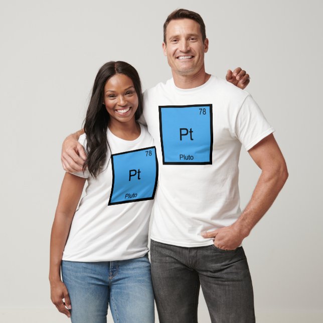 Pt - Pluton T-Shirt Symbole de Chimie Drôle (Unisexe)