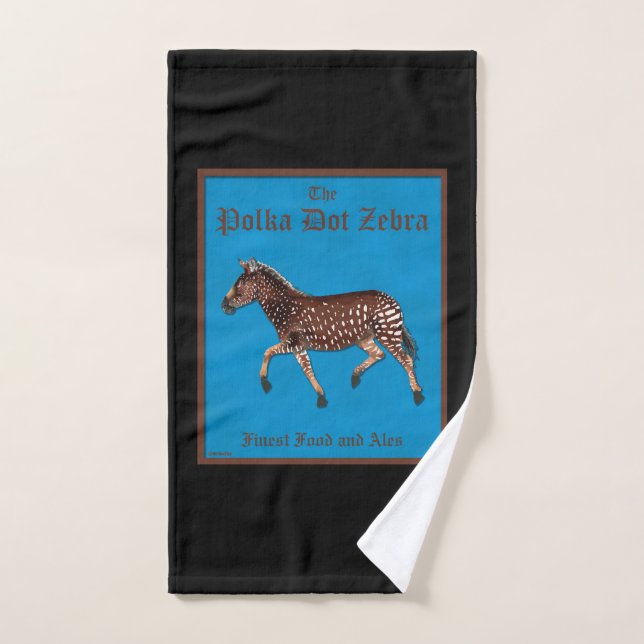 Pub anglais Polka Dot Zebra (Serviette à main)