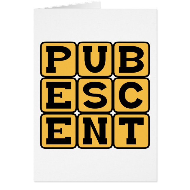 Pubescent, étape de la vie d'un adolescent (Devant)