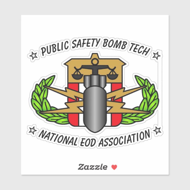 PUBLIC SAFETY BOMB TECH STICKER (Feuille)