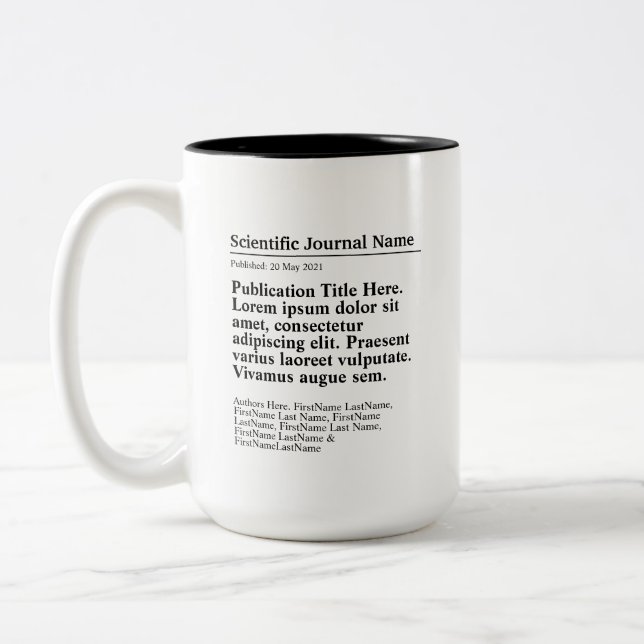 Publication personnalisée Mug à deux tons 15oz (Gauche)