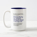 Publication personnalisée Mug à deux tons 15oz - B<br><div class="desc">Un cadeau personnalisé pour célébrer votre papier publié! Le cadeau idéal pour les co-auteurs,  collègues et universitaires qui ont publié un article scientifique. Customisez avec la revue scientifique,  le titre de la publication,  les auteurs et l'abstrait. Montré en bleu marine tasse à deux tons.</div>