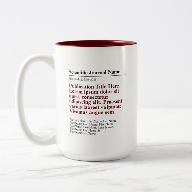 Publication personnalisée Mug à deux tons 15oz - R (Gauche)