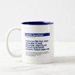 Publication personnalisée Mug à deux tons - Bleu<br><div class="desc">Un cadeau personnalisé pour célébrer votre papier publié! Le cadeau idéal pour les co-auteurs,  collègues et universitaires qui ont publié un article scientifique. Customisez avec la revue scientifique,  le titre de la publication,  les auteurs et l'abstrait.</div>