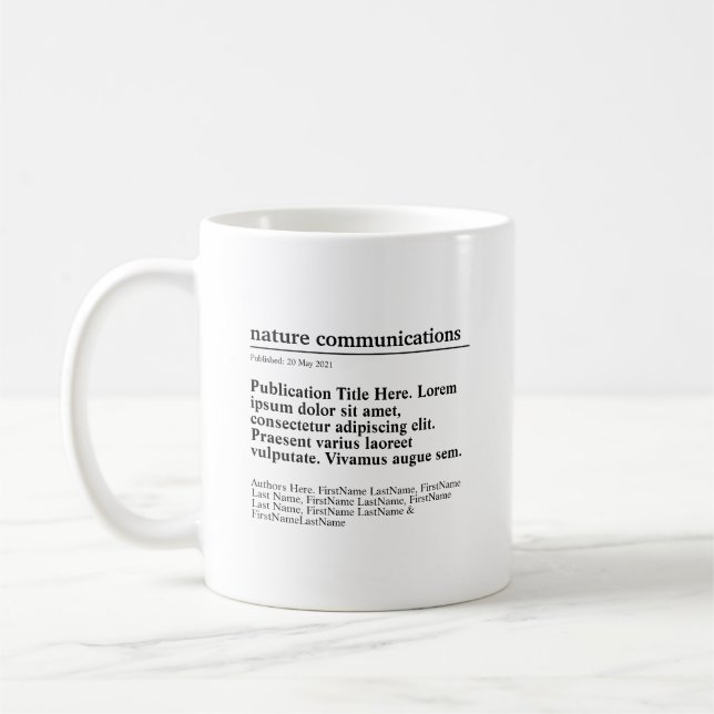 Publication personnalisée Mug classique (Gauche)