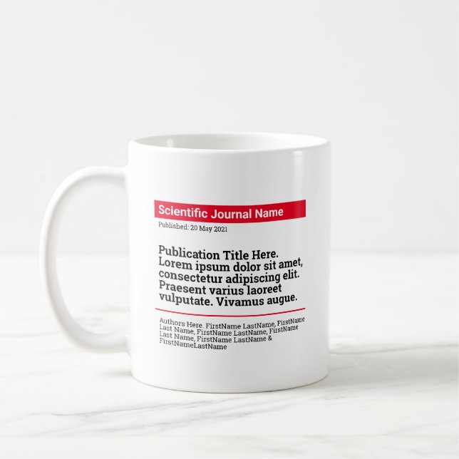 Publication personnalisée Mug classique - Rouge (Gauche)