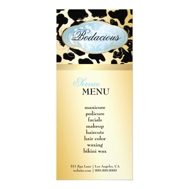 Publicitaire 311 Bodacious Boutique Blue Leopard Carte de fidél (Devant)