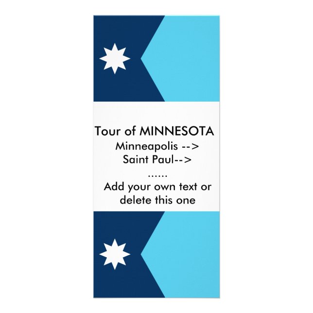 Publicitaire Carte à étagère avec drapeau du Minnesota (Devant)