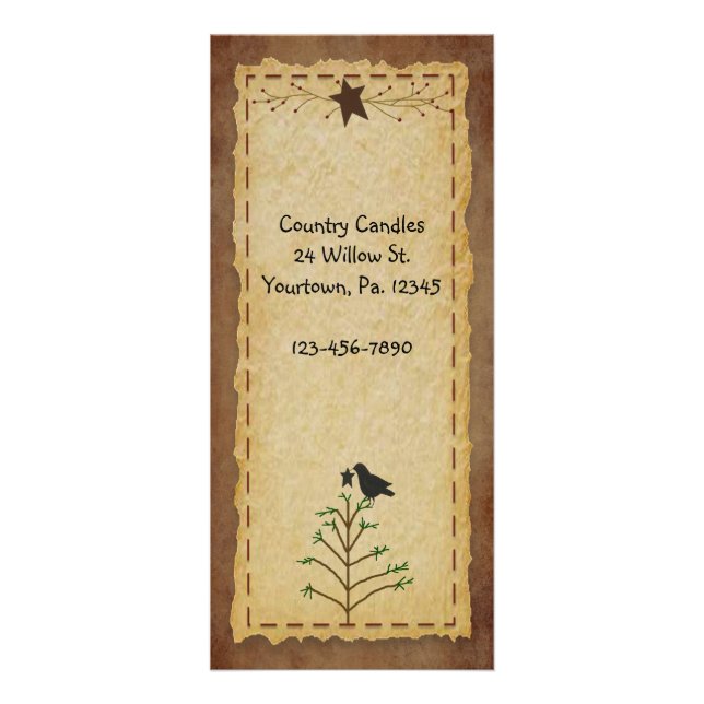 Publicitaire Carte de bâti de pin primitif (Devant)