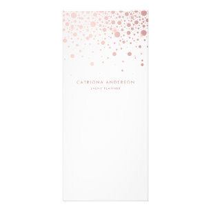 Publicitaire Carte de bâti d'entreprise Confetti rose Gold Foil