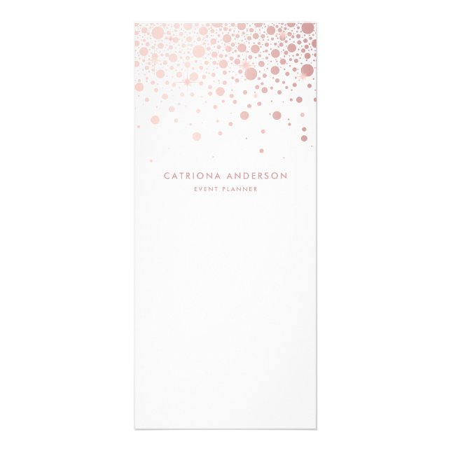 Publicitaire Carte de bâti d'entreprise Confetti rose Gold Foil (Devant)