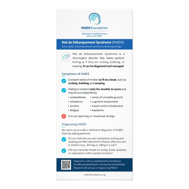 Publicitaire Carte de connaissances, infos MdDS pour les médeci (Devant)