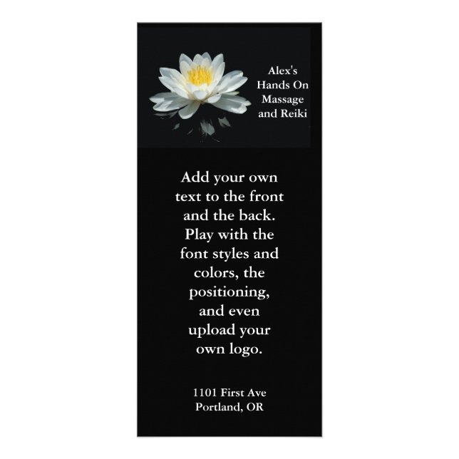 Publicitaire Carte de flottement de support de fleur de Lotus (Devant)