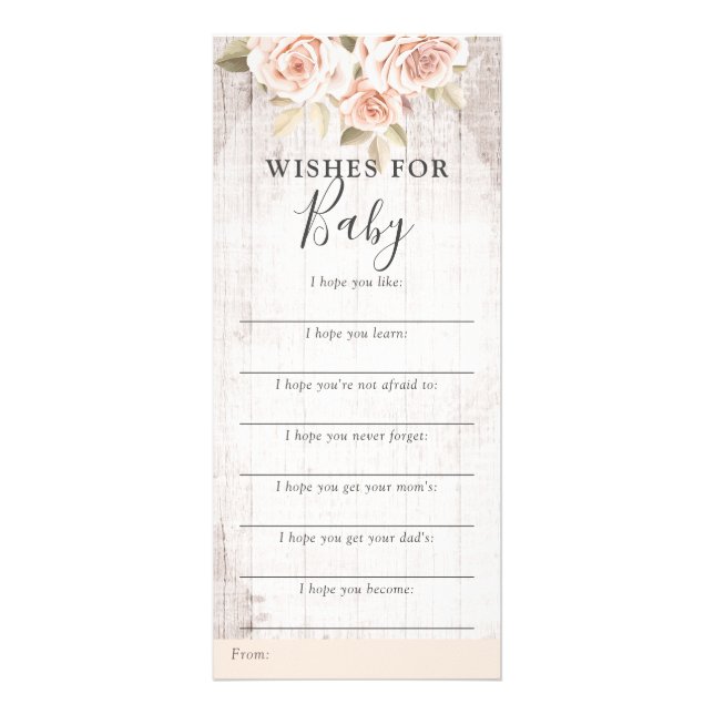 Publicitaire Carte de jeu Shabby Rose Russe Baby shower Wives (Devant)