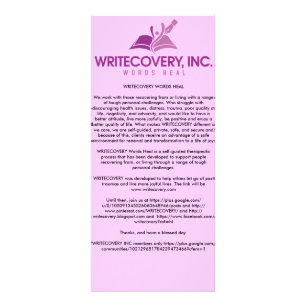 Publicitaire Carte de l'information de WRITECOVERY