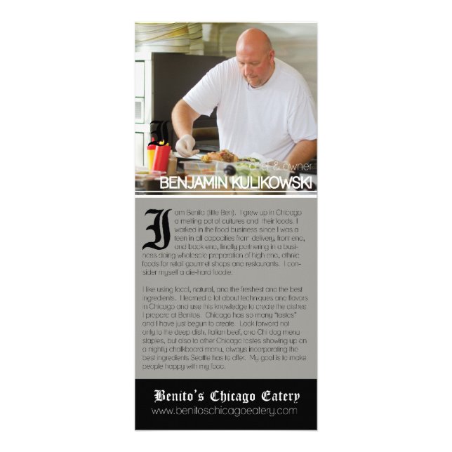 Publicitaire Carte de l'introduction de Benito (Devant)