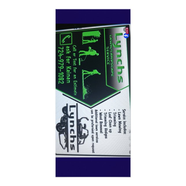 Publicitaire Carte de rack (Devant)
