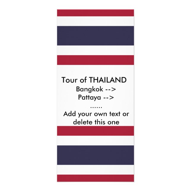 Publicitaire Carte de rack avec le drapeau de la Thaïlande (Devant)