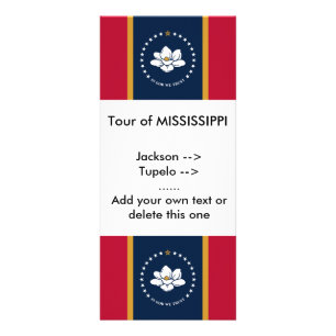 Publicitaire Carte de rack avec le drapeau de l'État du Mississ