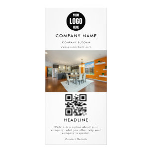 Publicitaire Carte de rack de courtier immobilier propre   Nous