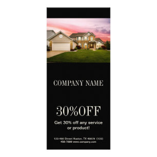 Publicitaire Carte de rack de luxe pour agent immobilier