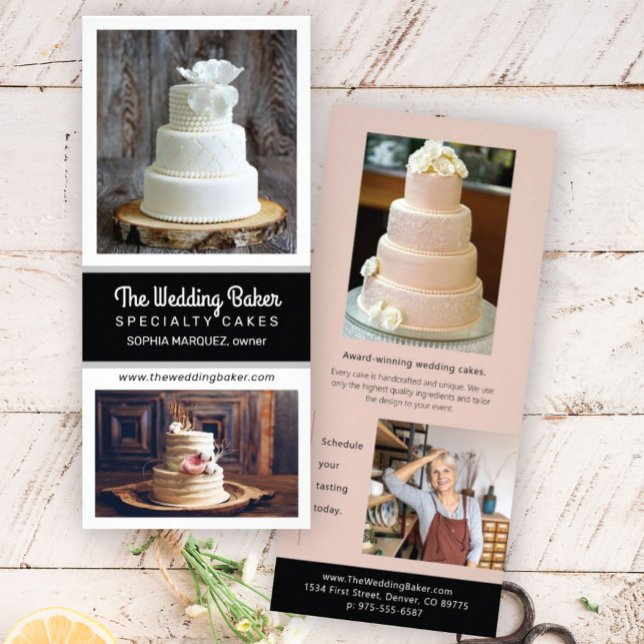 Publicitaire Carte de rack de marketing créatif noir et blanc (Créateur téléchargé)