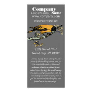 Publicitaire Carte de rack d'oiseaux vintage