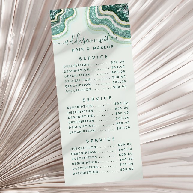 Publicitaire Carte de rack en géode d'agate pailletée or sarcel (Créateur téléchargé)