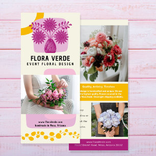Publicitaire Carte de rack marketing créative Fleur d'impressio