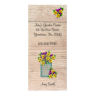 Publicitaire Carte de rack Mason Jar Violas