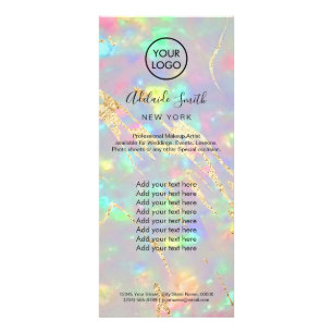 Publicitaire carte de rack opale fausse iridescente