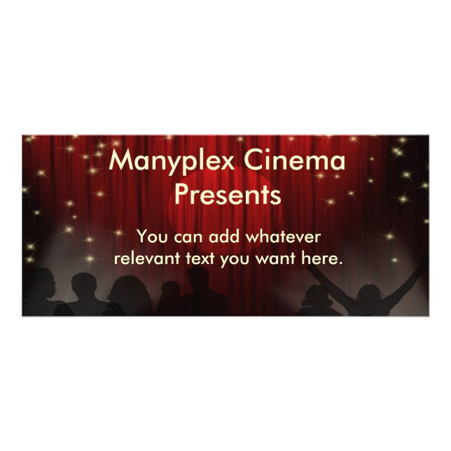 Publicitaire Carte de support de salle de cinéma (Devant)