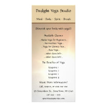 Carte de support de studio de yoga de lumière du