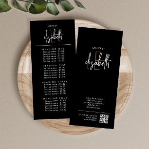 Publicitaire Carte de tarifs de salon à poser avec logo Monogra