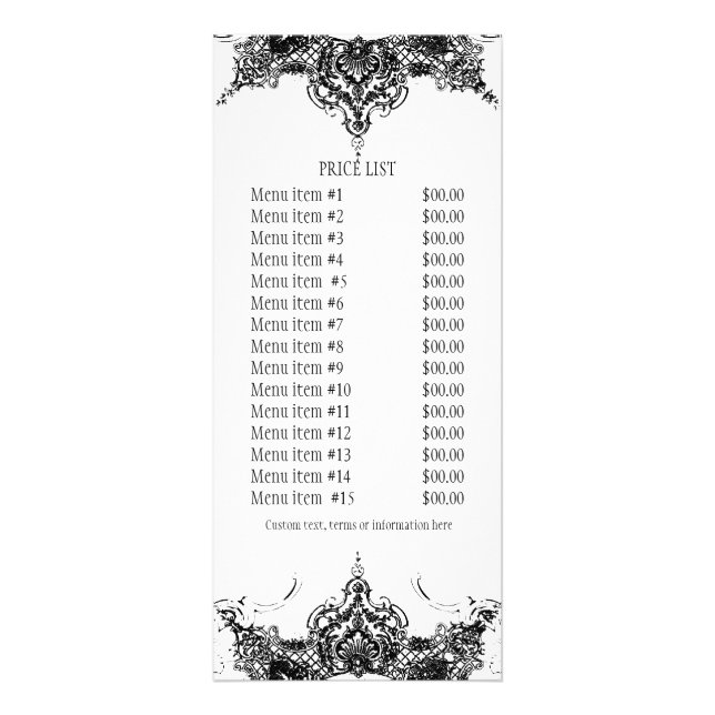 Publicitaire Carte de taux d'affaires - Toile Damask Swirl Flor (Devant)