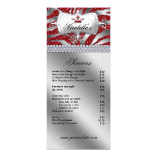Publicitaire Carte en bijouterie couronne Zebra Luxury Red Spar