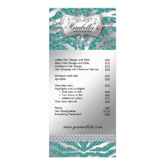 Publicitaire Carte en bijoux en rack Zebra Luxe Turquoise Spark